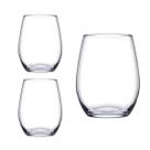 Jogo Copo Vidro Redondo Transparente Amber Duravel 450ml 2Un