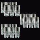 Jogo Copo Vidro Vintage 6 Pcs X 340ml Sortido