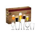 Jogo Copos Taças Vidro Cerveja Chopp Chope Kit 5 pçs