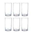Jogo Copos Vidro 6 Peças Água Suco Drink Transparente 350ml