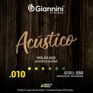 Jogo Cordas Violão Aço Acústico 010 Bronze Geswam