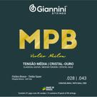 Jogo Cordas Violão Nailon Cristal-Ouro Giannini MPB Média Jogo Cordas Violão Nailon Cristal-Ouro Giannini MPB Média