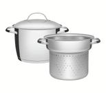 Jogo Cozi-Pasta Tramontina Allegra em Aço Inox com Fundo Triplo 2 Peças Jogo Cozi-Pasta Tramontina Allegra em Aço Inox com Fundo Triplo 2 Peças
