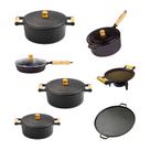 Jogo Cozinha 8 Panelas de Ferro Fundido Cozinha Mineira Antiaderente