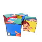 Jogo Cubos Educativos Coloridos para Crianças Emoções em MDF