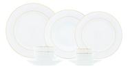 Jogo D Jantar 42 Peças Monaco Porcelana Wolff Branco Dourado