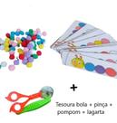 jogo da lagarta com Tesoura bola e kit de motricidade para Escola Creche Educativo