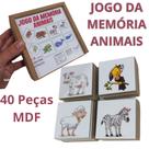 Jogo da Memória Animais em MDF - 40 Peças de Madeira para Desafios Divertidos Jogo da Memória Animais em MDF - 40 Peças de Madeira para Desafios Divertidos