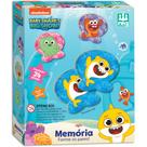 Jogo da Memória Baby Shark Infantil Madeira Brinquedo 24 Peças 8cm x 7cm +3 Anos Nig Brinquedos - 0747