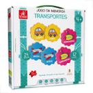 Jogo da Memória dos Transportes com 24 PÇ Feito em Madeira Brincadeira de Criança Ref 9787
