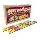 Jogo da Memória Espanhol Brinquedos Educativos Pedagógico Idioma Simque 6 anos