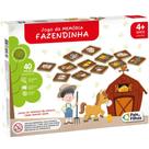 Jogo da Memória Fazendinha em Madeira - 40 Peças - Pais e Filhos -