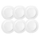 Jogo De 06 Pratos Rasos Branco 27 Opaline Vidro - Best Kaza