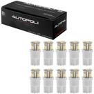 Jogo de 10 Lâmpadas Autopoli Led Esmagada T10 Branco 20w 12v 240 Lúmens Al1693 Luz de Teto Placa e Paínel Automotivo
