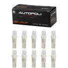 Jogo de 10 Lâmpadas Autopoli Led Esmagadinha Pinguinho Branco 9w 12v 108 Lúmens Ap1840 Luz Paínel e Porta-luvas Automotivo