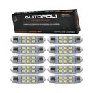 Jogo de 10 Lâmpadas AutoPoli Led Torpedo Branco 18w 12v 216 Lúmens Ap1576 Luz de Teto e Placa Automotivo