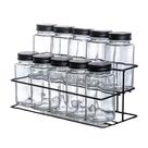 Jogo de 10 porta condimentos Vidro Suporte em metal 110ml -Dynasty