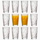 Jogo de 12 Copos de Vidro Long Drink Bormioli Rocco Diamond 470ml Original Itália