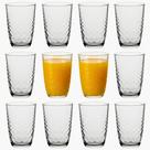 Jogo de 12 Copos de Vidro Long Drink Bormioli Rocco Glit 395ml Original Itália