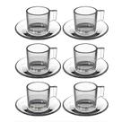 Jogo de 12 peças para café Dia a Dia em vidro 90ml Mesa Posta Escritorio Full Fit