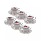 Jogo de 12 peças Para Café Mon Cheri em new bone china 80ml Mesa Posta