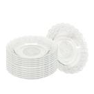 Jogo de 12 Pratos de Vidro Fundo Sopa 22 cm Almoço Jantar Mesa Transparente