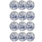 Jogo de 12 Pratos Fundos Biona Oxford Cena Inglesa 22cm
