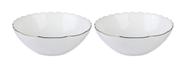 Jogo De 2 Bowls Tetis Em Vidro Opalino Gold Rim 470Ml - Lhermitage