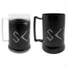 Jogo de 2 Caneca de Gel do Corinthians de 300ml e 400ml Preta Oficial