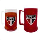 Jogo de 2 Caneca de Gel do São Paulo de 300ml e 400ml Vermelho Oficial