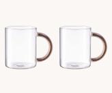 Jogo de 2 canecas glee em vidro com glitter 350ml Jogo de 2 canecas glee em vidro com glitter 350ml