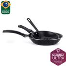 Jogo de 2 Frigideiras Antiaderente de Alumínio e Espátula Essencial 16cm e 20cm - Multiflon