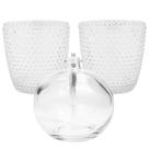 Jogo De 2 Porta Velas De Cristal 7cm Com Vela Lamparina 100ml Redonda