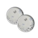 Jogo de 2 pratos raso ceramica 28cm amor de primavera scalla