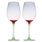 Jogo de 2 tacas Vinho Palms Springs Vidr Vermelho degrade 550ml -Fracalanza