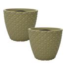 jogo de 2 vasos cone diamante 40x50 em Polietileno para plantas grandes coqueiros frutíferas tratamento UV