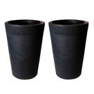 Jogo de 2 vasos decorativo coluna redonda varanda e jardim 28 x 23