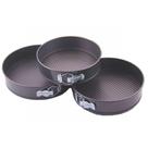 Jogo De 3 Formas Redondas Com Fundo Removível Em Aço Carbono E Antiaderente 22/24/26 x 6 Cm - Inga
