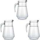 Jogo de 3 Jarras Bar Sempre Sucos ou Drinks 1,5l Nadir Figueiredo Vidro Transparentes