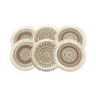 Jogo de 4/6 Placemats de Juta Natural - Estilo Boêmio para Decoração de Mesa