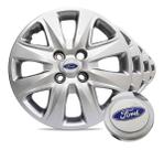 Jogo de 4 Calotas Aro 14 Ford Ka Hatch/Sedan 2015 Até 2018 - Prata