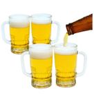 Jogo De 4 Canecas Para Chopp Cerveja 360ml Vidro Munique Fratelli