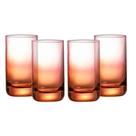 Jogo de 4 copos baixos Canon em vidro laranja/rosa 240ml -L Hermitage Jogo de 4 copos baixos Canon em vidro laranja/rosa 240ml -L Hermitage