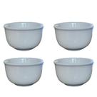 Jogo de 4 Cumbucas de Porcelana Branca de 350ml - Kit de Tigelas