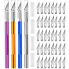 Jogo de 4 Facas Exacto Viemior com 40 Lâminas para Hobbies e Artesanato Jogo de 4 Facas Exacto Viemior com 40 Lâminas para Hobbies e Artesanato