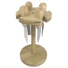 Jogo de 4 facas para queijo com suporte em bambu -Dynasty