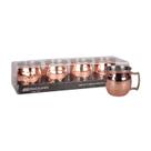 Jogo de 4 mini canecas de shot em aco inox 60ml