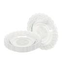 Jogo de 4 Pratos de Vidro Fundo Sopa 22 cm Almoço Jantar Mesa Transparente