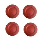 Jogo de 4 (quatro) Sousplats Vermelho arabesco - 33 cm