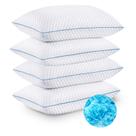 Jogo de 4 Travesseiros VVZ Queen Size com Espuma Triturada e Resfriamento